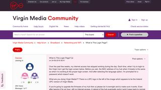 What Is This Login Page? - Virgin Media Community