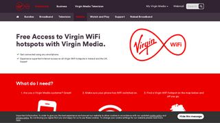 Get Free Access to Virgin WiFi | Virgin Media Ireland