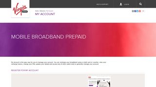Welcome Centre - Mobile Broadband Prepaid - My ... - Virgin Mobile