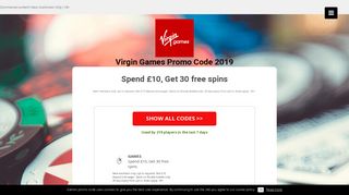 Virgin Games promo code January 2019: Enter VIRG... to get your 30 ...