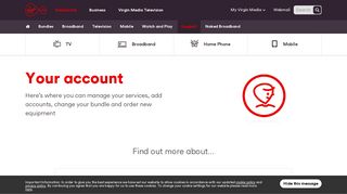Your Account | Customer Support | Virgin Media Ireland