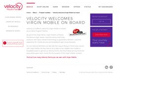 Velocity welcomes Virgin Mobile on board | Velocity Frequent Flyer