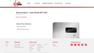 Device Support on your Virgin Mobile MiFi 2200 - Virgin Mobile