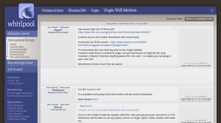 Virgin Wifi Modem - Virgin - Wireless ISPs - Whirlpool Forums