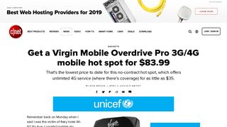 Get a Virgin Mobile Overdrive Pro 3G/4G mobile hot spot for $83.99 ...