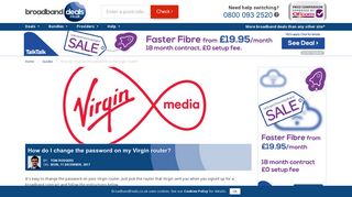 How do I change the password on my Virgin router? - Broadband Deals