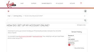 How do I set up My Account online? - Virgin Mobile Community