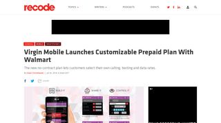 Virgin Mobile Launches Customizable Prepaid Plan With Walmart ...