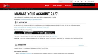 Manage your Virgin Mobile account. - Virgin Mobile Canada