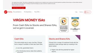Cash ISAs and Stocks and Shares ISAs | Virgin Money UK