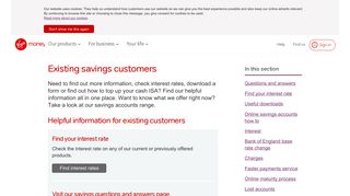 Existing savings customers | Virgin Money UK
