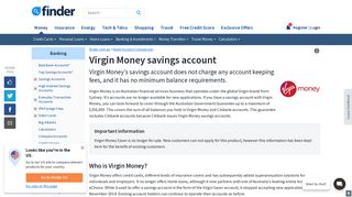 Compare Virgin Money Savings Accounts | finder.com.au