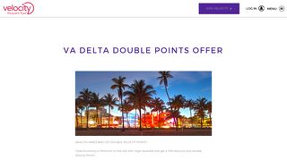VA DELTA Double Points Offer | Velocity Frequent Flyer