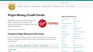 Virgin Money Credit Cards: Review & Compare | Canstar