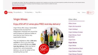 Virgin Wines Offer | My Virgin Money | Virgin Money UK