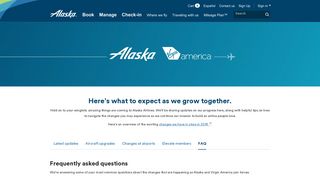 Alaska + Virgin America frequently asked questions| Alaska Airlines