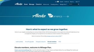 Alaska Airlines + Virgin America Elevate members | Alaska Airlines
