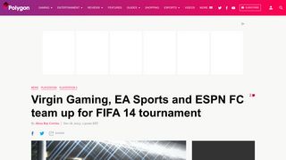 Virgin Gaming, EA Sports and ESPN FC team up for FIFA 14 ... - Polygon