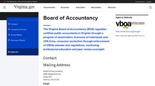 Board of Accountancy - Commonwealth of Virginia