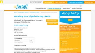 Obtaining Your Virginia Nursing License | Fastaff Travel Nursing