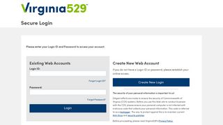 Virginia529 account log-in - User Login