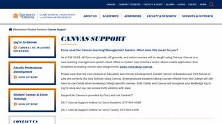 Canvas Support - Curry School of Education - University of Virginia