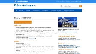 SNAP / Food Stamps - Public Assistance