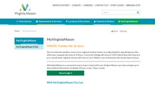 MyVirginiaMason | Online Patient Portal, Virginia Mason, Seattle
