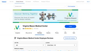 Working at Virginia Mason Medical Center: 148 Reviews | Indeed.com