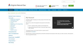 My Account - Virginia Natural Gas