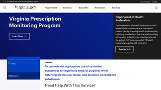 Virginia Prescription Monitoring Program - Commonwealth of Virginia