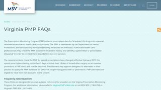 Virginia PMP FAQs | Medical Society of Virginia
