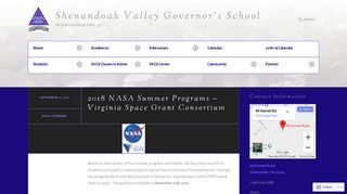 2018 NASA Summer Programs – Virginia Space Grant Consortium ...