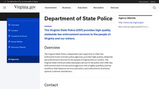 Department of State Police - Commonwealth of Virginia
