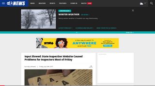 Input Slowed: State Inspection Website Caused Problems for ...