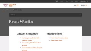 Parents & Families | Virginia Tech