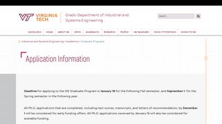 Application Information | Grado Department of Industrial and ...