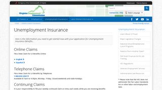 Unemployment Insurance | Virginia Employment Commission