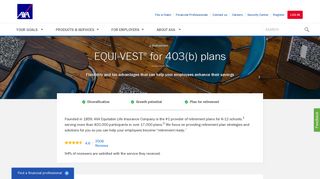 EQUI-VEST® for 403(b) plans - AXA Equitable