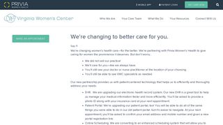 We're changing to better care for you. | Virginia Women's Center