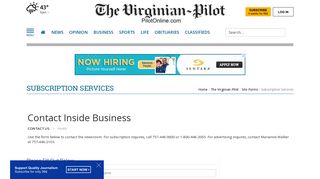 Subscription Services | pilotonline.com - The Virginian-Pilot