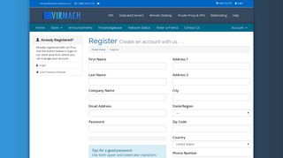 Register - VirMach