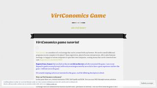 VirtConomics game tutorial | VirtConomics Game