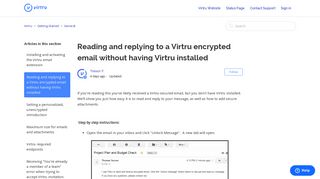 Reading and replying to a Virtru encrypted email without having Virtru ...