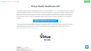 Virtua Health Healthcare API Platform - 1upHealth