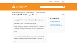Platform | What to do with log-in problems – Welcome to the Virtuagym ...