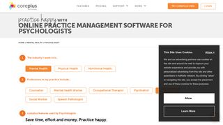 Online Practice Management Software for Psychologists - coreplus