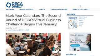 Mark Your Calendars: The Second Round of DECA's Virtual Business ...