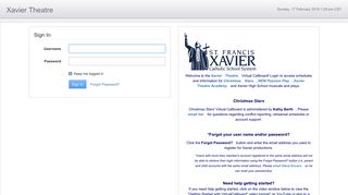 Home - Xavier Theatre - powered by VirtualCallboard