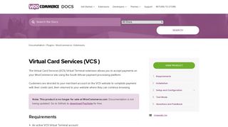 Virtual Card Services (VCS ) - WooCommerce Docs